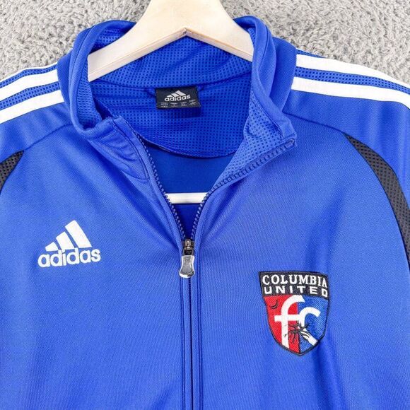 Columbia United FC Jacket Mens Small Blue Adidas Climacool Train Soccer Futbol - Picture 3 of 16